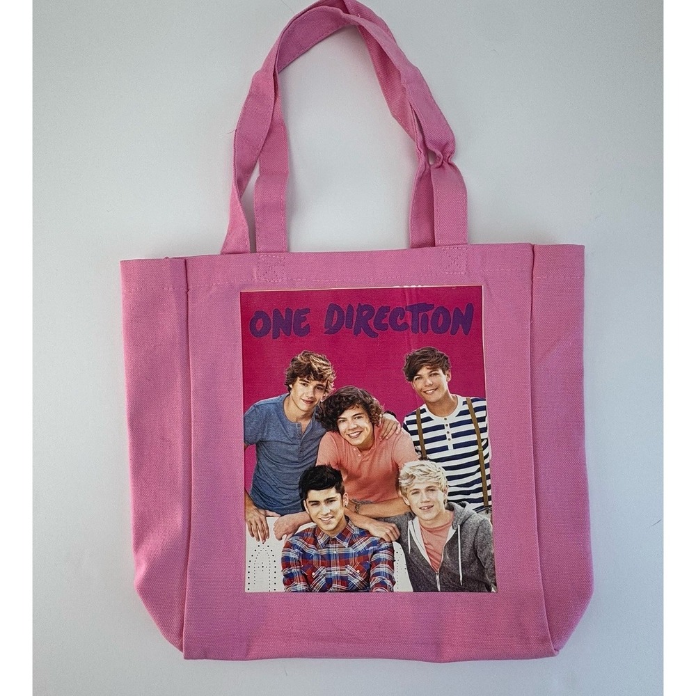 One Direction Pink Book Bag Tote Bag 10" x 12" 2014 READ